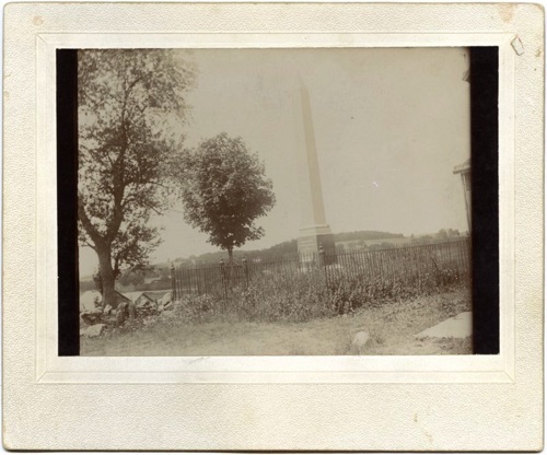 Hambletonian Monument is located on Hambletonian Ave., across from intersection with Oakland Avenue. Circa 1894 chs-005009